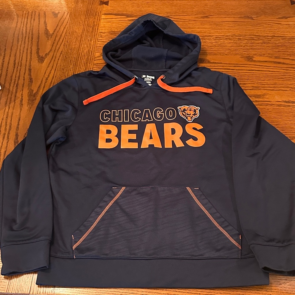 NFL Chicago Bears Navy & Orange Hoodie Pullover